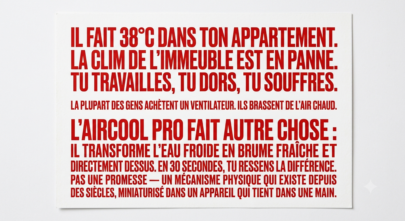 Fraichio AirCool Pro — Rafraîchisseur d'air portable 3-en-1