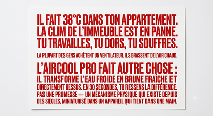 Fraichio AirCool Pro — Rafraîchisseur d'air portable 3-en-1